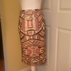 XOXO sequined pencil skirt